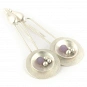 Long Grape Agate Earrings set in Sterling Silver 54 millimeter (2.13 inch) length 1