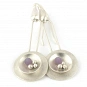 Long Grape Agate Earrings set in Sterling Silver 54 millimeter (2.13 inch) length 3