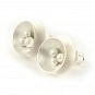 Sterling Silver Stud Earrings button shaped 12 mm (0.47 inches) in diameter 1