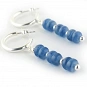 Denim blue Kyanite Hoop Earrings and Sterling Silver 53 millimeter (2.09 inch) length 1