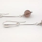 Long Smoky Quartz Earrings and Sterling Silver 925 2