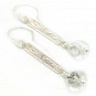 Long Quartz (Rock Crystal) Earrings set in Sterling Silver 925 1