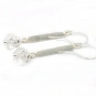 Long Quartz (Rock Crystal) Earrings set in Sterling Silver 925 4