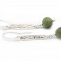 Long Jade Earrings set in Sterling Silver 925 2