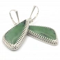 Jade Nephrite and Sterling Silver Earrings 2