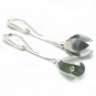 Jade Nephrite and Sterling Silver Earrings 1