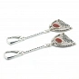 Red Jasper and Silver 925 Earrings 2