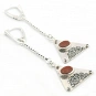 Red Jasper and Silver 925 Earrings 1
