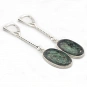 Fuchsite and Silver 925 Earrings 1