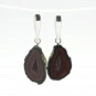 Agate Mini Geode and Sterling Silver 925 Earrings 4