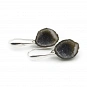 Agate Mini Geode and Sterling Silver 925 Earrings 1
