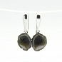 Agate Mini Geode and Sterling Silver 925 Earrings 4