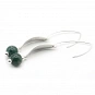 Moss Agate and Sterling 925 Silver Earrings 2