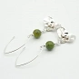Jade and Silver 925 Earrings 2