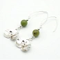 Jade and Silver 925 Earrings 3