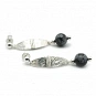 Snowflake Obsidian and 925 Silver Earrings 2