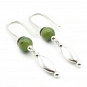Jade and 925 Silver Earrings 1