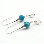 Blue Apatite and 925 Silver Earrings 2