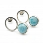 Larimar and 925 Silver Earrings 1