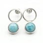 Larimar and 925 Silver Earrings 3