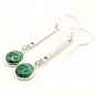 Malachite and Sterling Silver Earrings  2