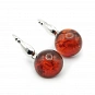 Amber and Sterling Silver Earrings  1