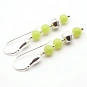 Serpentine and 925 Silver Earrings 2