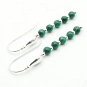 Malachite and 925 Silver Earrings 2