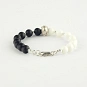 Mother Pearl with  Onyx and Sterling Silver 925 Bracelet 3