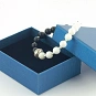 Mother Pearl with  Onyx and Sterling Silver 925 Bracelet 5